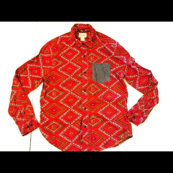 Koto Tribal Button Down Shirt - Picture 1 of 4